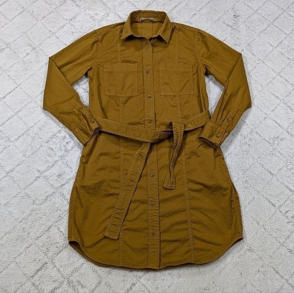 Everlane Dresses & Skirts - Everlane Dress Women's 2 Brown Brass Modern Utility Shirtdress Button Down Belt